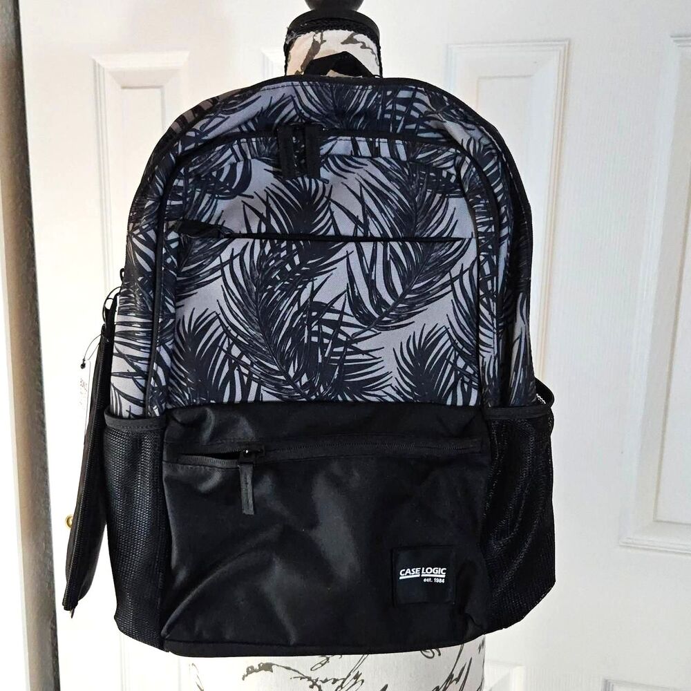 Case Logic Laptop Tablet Backpack with Palm Leaf Pattern New